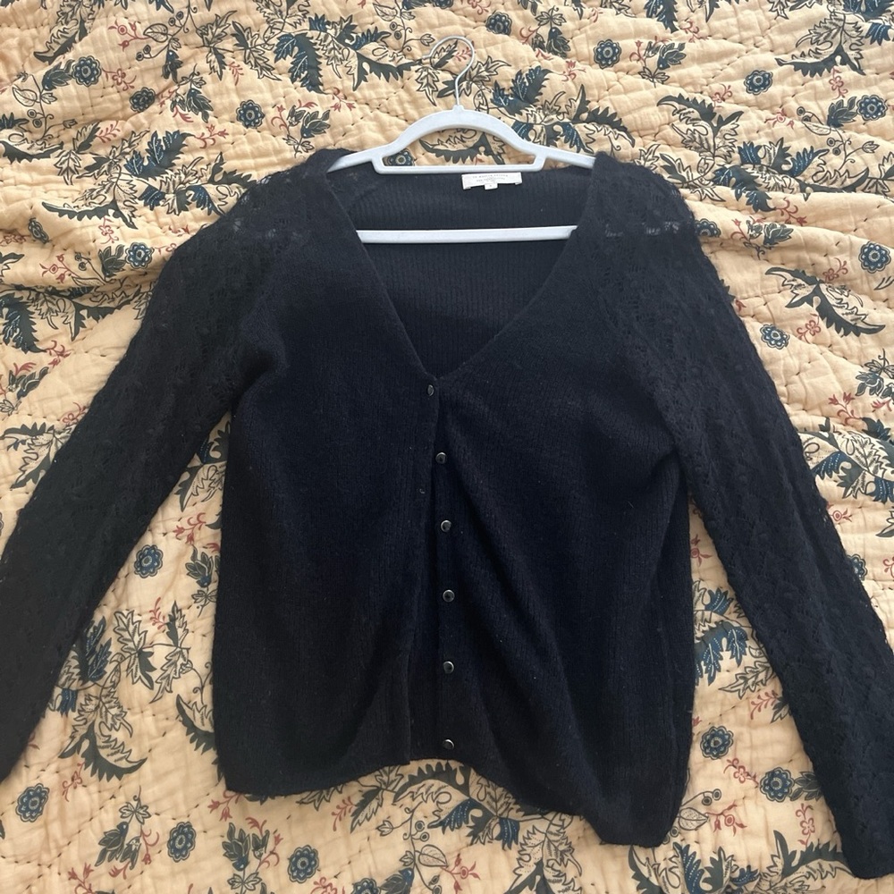 Sezane Garance Black Cardigan